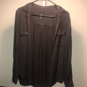 Grey vintage boyfriend soft button up